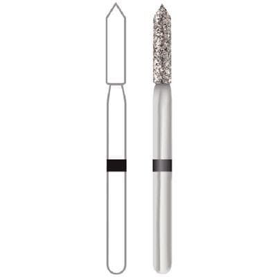 Midwest Multi-Use Diamond Bur 885-014SC, Super Coarse, Cylinder Bevel, Friction Grip, 1.4mm Diameter, 8.2mm Length, 5/Pk thumbnail 7