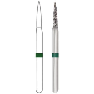 Midwest Multi-Use Diamond Bur FG #888/012, Coarse Grit, Flame Shape, 1.2 mm Diameter, 8.0 mm Length, 5/Pk thumbnail 8