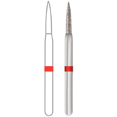 Midwest Multi-Use Diamond Bur, FG Flame, Fine Grit, #888/012, 1.2mm Diameter, 8.0mm Length, 5/Pk, 471359 thumbnail 10