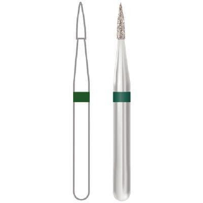 Midwest Multi-Use Diamond Bur, FG #889-010C, Coarse Grit, Flame Shape, 1.0 mm Diameter, 4.0 mm Length, 5/Pk thumbnail 8