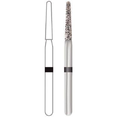 Midwest® Multi-Use Diamond Bur FG #856L-014, Super Coarse, Taper Long Round End, 1.4 mm Diameter, 9.0 mm Length, Friction Grip, 5/Pkg thumbnail 9