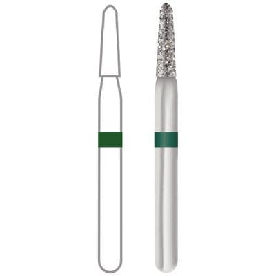 Midwest Multi-Use Diamond Bur, FGSS, Taper Modified Bevel, Coarse, Green, #877K-014C, 1.4 mm Diameter, 6.0 mm Length, 5/Pkg thumbnail 8