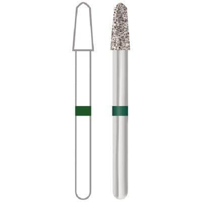 Midwest® Multi-Use Diamond Bur, Coarse, Taper Bevel Modified End, #877K, 1.8 mm Diameter, 6.0 mm Length, Friction Grip, 5/Pkg thumbnail 4