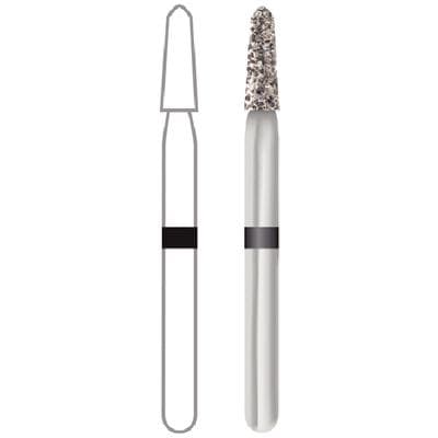 Midwest Multi-Use Diamond Bur FG #877K-016SC, Super Coarse, Taper Modified Bevel, 1.6 mm Diameter, 6.0 mm Length, Friction Grip, 5/Pkg thumbnail 8