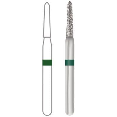 Midwest Multi-Use Diamond Bur 878K-012C, Coarse Grit, Taper Modified Bevel, FG Short Shank, 1.2 mm Diameter, 8.0 mm Length, 5/Pk thumbnail 9