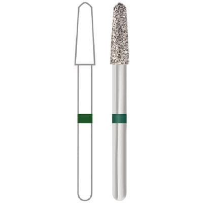 Midwest Multi-Use Diamond Bur FG #878K-021C, Coarse Grit, Taper Modified Bevel, 2.1 mm Diameter, 8.0 mm Length, Friction Grip, 5/Pkg thumbnail 9