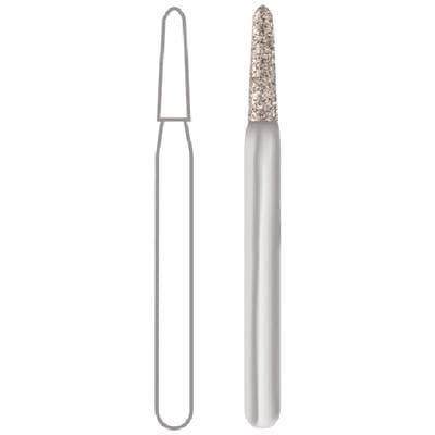 Midwest Multi-Use Diamond Bur 878K-014M, FG Short Shank, Medium Grit, Taper Modified Bevel, 1.4mm Diameter, 8.0mm Length, 5/Pk thumbnail 9