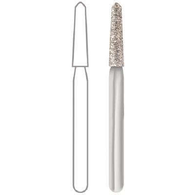 Midwest Multi-Use Diamond Bur 878K-016M, FG Short Shank, Medium Grit, Taper Modified Bevel, 1.6 mm Diameter, 8.0 mm Length, 5/Pk thumbnail 8