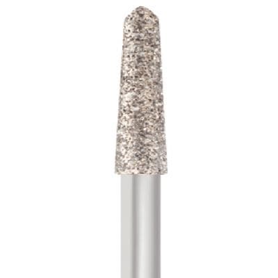 Midwest® Multi-Use Diamond Bur FG, #878K/021, Medium Grit, Taper Modified Bevel, Friction Grip, 2.1 mm Diameter, 8.0 mm Length, 5/Pkg thumbnail 4