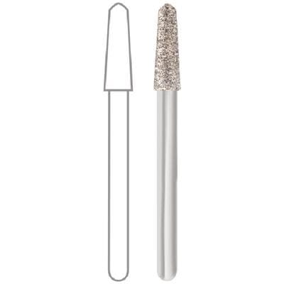 Midwest® Multi-Use Diamond Bur FG, #878K/021, Medium Grit, Taper Modified Bevel, Friction Grip, 2.1 mm Diameter, 8.0 mm Length, 5/Pkg thumbnail 5