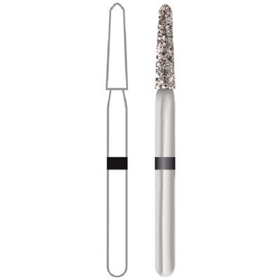 Midwest Multi-Use Diamond Bur #878K-016, Super Coarse Grit, Taper Modified Bevel, Friction Grip, 1.6mm Diameter, 8.0mm Length, 5/Pk thumbnail 7