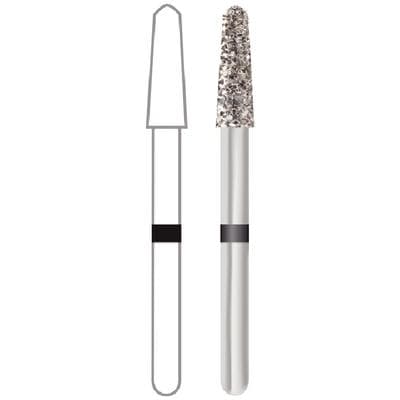 Midwest Multi-Use Diamond Bur 878K-021SC, Super Coarse, Taper Modified Bevel, Friction Grip, 2.1mm Diameter, 8.0mm Length, 5/Pk thumbnail 8