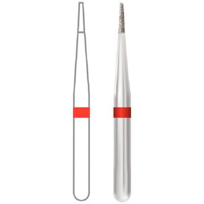 Midwest® Multi-Use Diamond Bur, Fine Grit, Esthetic Trimming Egg Shape, Friction Grip, #ET3-008F, 0.8 mm Diameter, 3.0 mm Length, 5/Pkg thumbnail 7