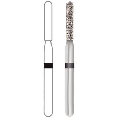 Midwest Multi-Use Diamond Bur FGSS, KS Cylinder Round End, Super Coarse, #KS2-014SC, 1.4 mm Diameter, 8.2 mm Length, 5/Pkg, 471435 thumbnail 8
