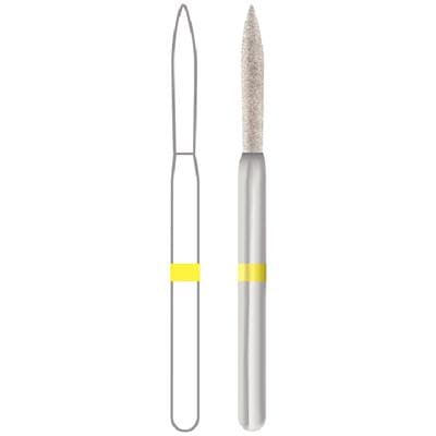 Midwest Multi-Use Diamond Bur FG 863-012EF, Extra Fine, Flame, 1.2 mm Diameter, 10.0 mm Length, 5/Pk thumbnail 6