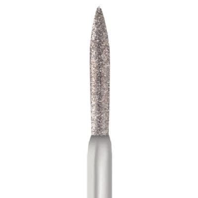 Midwest Multi-Use Diamond Bur FG 863-012F, Fine Grit, Flame Shape, 1.2 mm Diameter, 10.0 mm Length, 5/Pk thumbnail 5