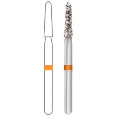 Midwest Multi-Use Diamond Bur FG 878K-016UC, Ultra Coarse, Taper Modified Bevel, 1.6mm Diameter, 8.0mm Length, Friction Grip, Pack of 5 thumbnail 7