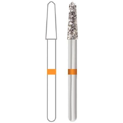 Midwest Multi-Use Diamond Bur FG #878K-018UC, Ultra Coarse, Taper Modified Bevel, 1.8 mm Diameter, 8.0 mm Length, Friction Grip, 5/Pkg thumbnail 7