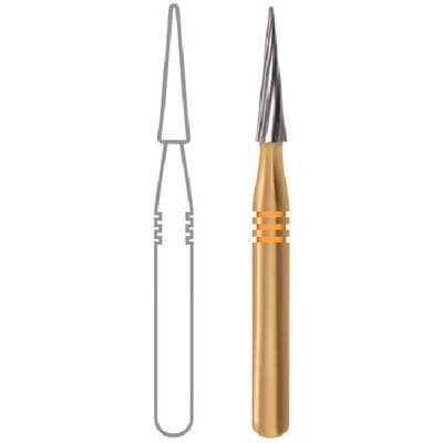Midwest® Esthetic Finishing Carbide Bur, FG - Taper 12 Blade, #7612, 1.4 mm Diameter, 5.9 mm Length, 10/Pkg, 379107 thumbnail 8
