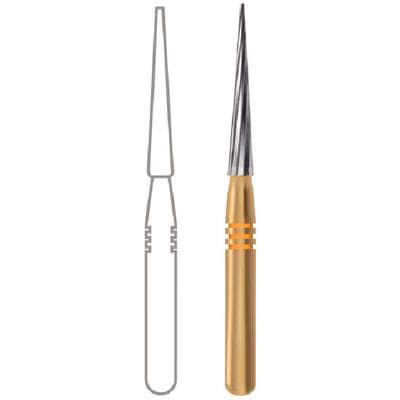 Midwest Esthetic Finishing Carbide Bur, FG, Taper, 12-Blade, #7613, 1.4mm Diameter, 8.8mm Length, 10/Pk, 379111 thumbnail 8