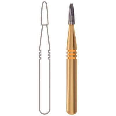 Midwest Esthetic Finishing Carbide Bur, FG, Bullet Shape, 12 Blade, #7802, 1.0 mm Diameter, 2.8 mm Length, 10/Pkg, 379133 thumbnail 6
