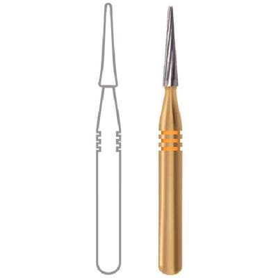 Midwest Esthetic Finishing Carbide Bur, FG Safe End Taper, 12 Blade, #7214S, 1.2 mm Diameter, 5.1 mm Length, 10/Pkg, 379105 thumbnail 7