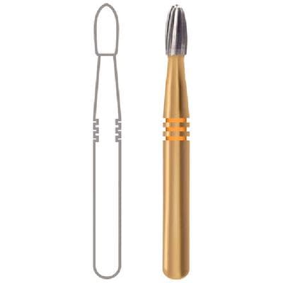 Midwest Esthetic Finishing Carbide Bur, FG - Egg 12 Blade, #7404B, 1.4 mm Diameter, 3.0 mm Length, 10/Pkg, 379117 thumbnail 8
