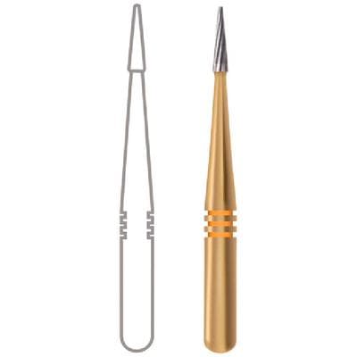 Midwest Esthetic Finishing Carbide Bur, FGSS Safe End Taper 12 Blade, #7114S, 0.9 mm Diameter, 2.9 mm Length, 10/Pkg thumbnail 3