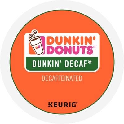 Dunkin' Donuts Dunkin' Decaf K-Cup Packs, Medium Roast, Decaffeinated Coffee, 22 Count (GMT81468) - Keurig K-Cup® Packs – Decaf Coffees - Dunkin' Donuts® Dunkin' Decaf®, 22/Pkg - Image 1