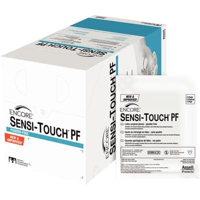 Encore Sensi-Touch PF Latex Surgical Gloves, Sterile, Powder-Free, Fitted Size 5.5, Natural, 50 Pairs/Box thumbnail 4