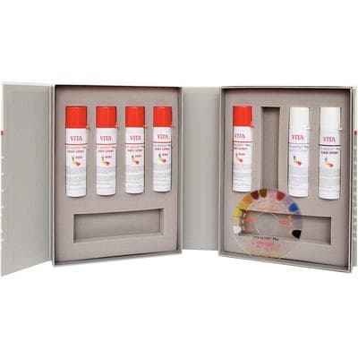 VITA AKZENT® Plus Spray Kit, 5 x 75 ml Body Sprays + 1 x 75 ml Glaze Spray, with Shade Sample Disc - VITA AKZENT® Plus Kits - Spray Kit - Image 1