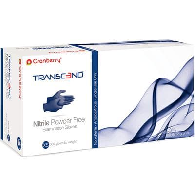 Cranberry Transcend Nitrile Exam Gloves, Powder Free, Non-Sterile, X-Small, Matte Blue, 300/Box, CR3365 thumbnail 17