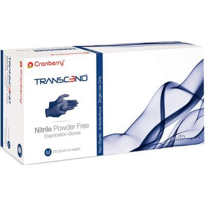 Cranberry Transcend 300 Nitrile Exam Gloves, Powder-Free, Non-Sterile, Medium, Matte Blue, 300/Box, CR3367 thumbnail 22