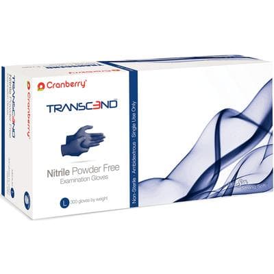 Cranberry Transcend 300 Nitrile Exam Gloves, Powder Free, Non-Sterile, Large, Matte Blue, 300/Box, CR3368 thumbnail 17