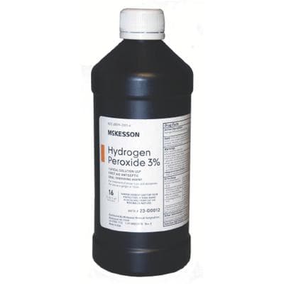 McKesson Hydrogen Peroxide 3% Topical Solution USP, 16 fl oz (473 mL) Bottle, Case of 12, NDC 68599-2301-6 thumbnail 2
