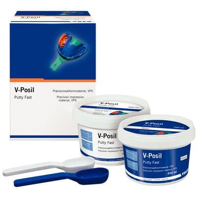 Voco V-Posil Putty Fast Vinyl Polysiloxane Impression Material, 2 x 450 mL Jars thumbnail 5