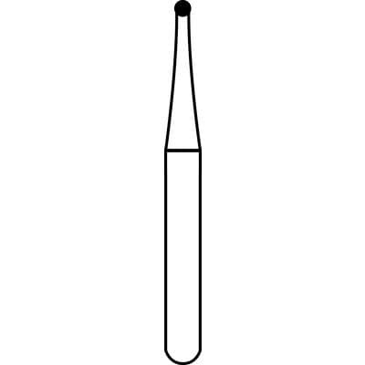 Alpen SteriX Sterile Carbide Bur, FG (Friction Grip), Round #2, 1.0 mm Head Diameter, 10/Pkg thumbnail 2