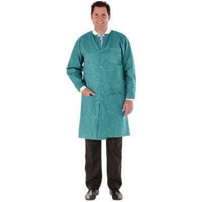 Medicom SafeWear High Performance Lab Coat, Large, Tropical Teal, SMS Polypropylene, 12/Bag, 8117-C thumbnail 15