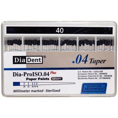 DiaDent Dia-ProISO GT Paper Points, .04 Taper, #40, Millimeter-Marked, Spillproof, Black, 100/Pk, MP210-608 thumbnail 7