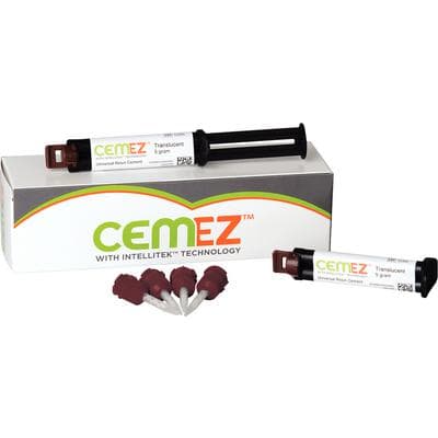 Cem EZ Dual-Cure Resin Cement Refill Kit, Translucent, 2 x 5 g Syringes with 16 Automix Tips, 90-00011 thumbnail 4