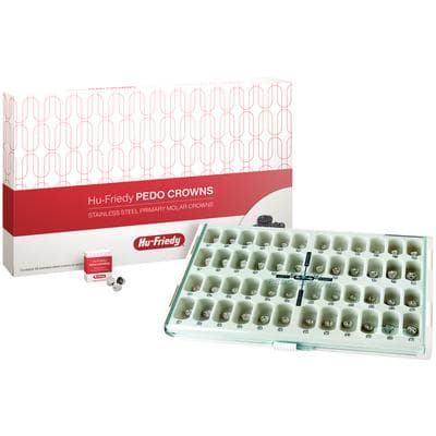 Hu-Friedy Stainless Steel Pedo Crowns Introductory Kit, Primary Molar, Assorted Sizes, 48/Pk, SSC-KIT thumbnail 14