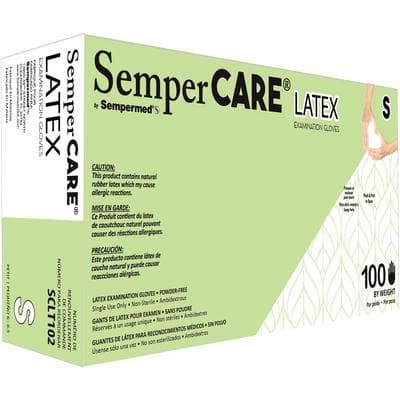 SemperCare® Latex Exam Gloves, Powder Free, Micro-Textured, Small, Cream, 100/Box, SCLT102 thumbnail 12