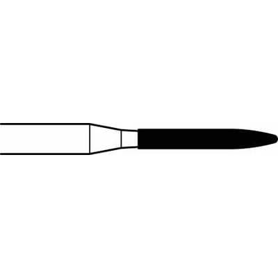 Midwest Once Sterile Trimming & Finishing Carbide Bur, FG, Flame, #48L-010, 1.0 mm Diameter, 10/Pkg thumbnail 2