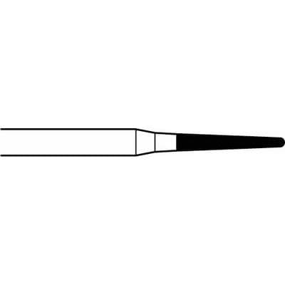 Midwest Once Sterile Trimming & Finishing Carbide Bur, FG, Tapered Fissure #7642, 1.0 mm Diameter, 10/Pkg, 319568 thumbnail 3