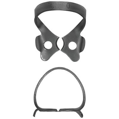 Hu-Friedy Black Line Rubber Dam Clamp #0, Winged, Satin Steel, RDCM0X thumbnail 7