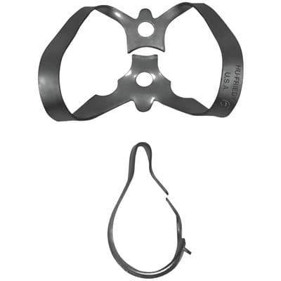 Hu-Friedy Black Line Rubber Dam Clamp #6, Winged, Anterior, Satin Steel, RDCM6X thumbnail 7