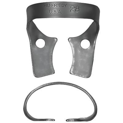 Hu-Friedy Black Line Rubber Dam Clamp #28, Wingless, Lower Molar, RDCM28X thumbnail 7