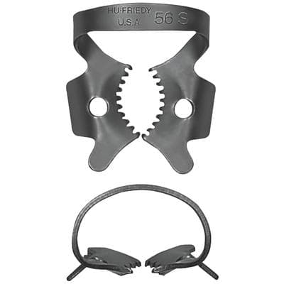 Hu-Friedy Black Line Rubber Dam Clamp #56S, Winged, Satin Steel, RDCM56SX thumbnail 8