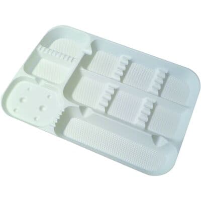 Prophy Perfect Disposable Instrument Tray Liners, Sectioned, 8" x 12", 50/Pkg - Disposable Instrument Tray Liners – Sectioned, 50/Pkg - 8" x 12" - Image 1