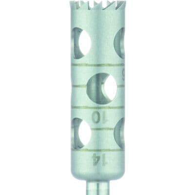 Meisinger 229L-045 RAL Trephine Bur, 4.5mm Internal Diameter, 5.5mm External Diameter, 14mm Working Length, Stainless Steel, Right Angle Long Shank thumbnail 3